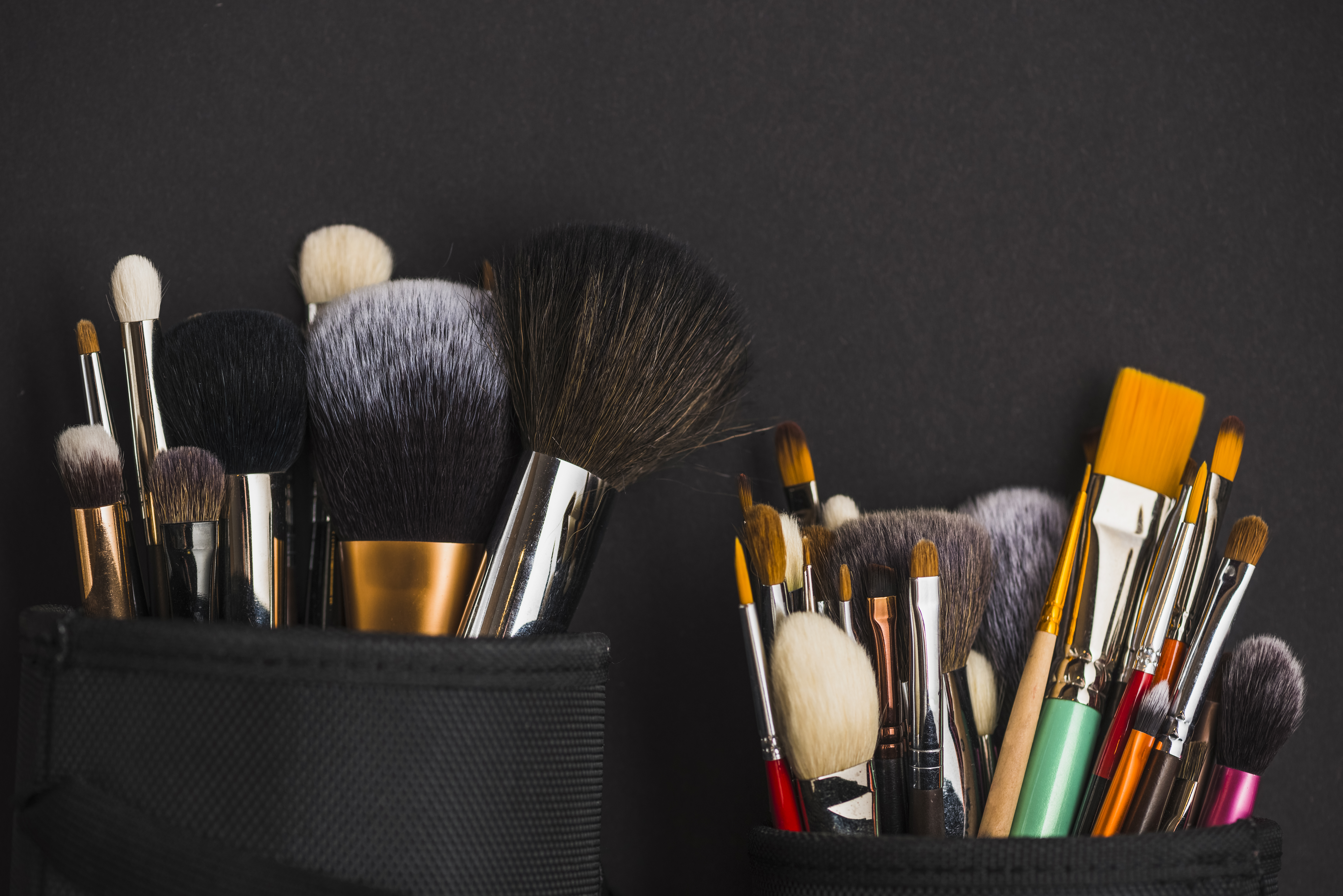 black mascara brush